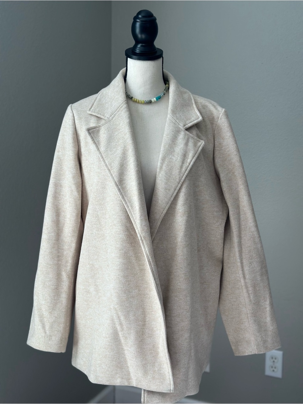 Joie Tailored Cream Open-Front Blazer Lightweight Jacket